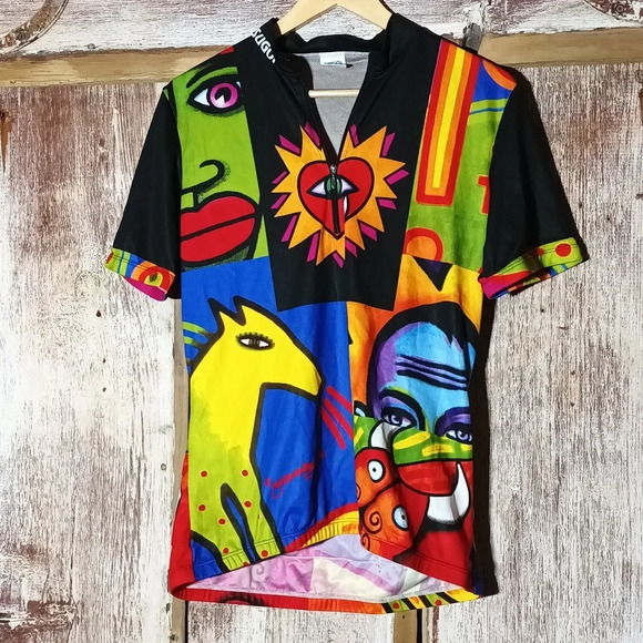 SUGOI Tops - vintage Sugoi 90's signature cycling jersey gorpcore athletic streetwear Lg